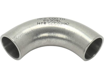 0.75 inch 90 degree butt weld elbow with tangents vacuum fitting