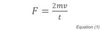 Force per unit time exerted on the wall of a container by a single molecule (equation)