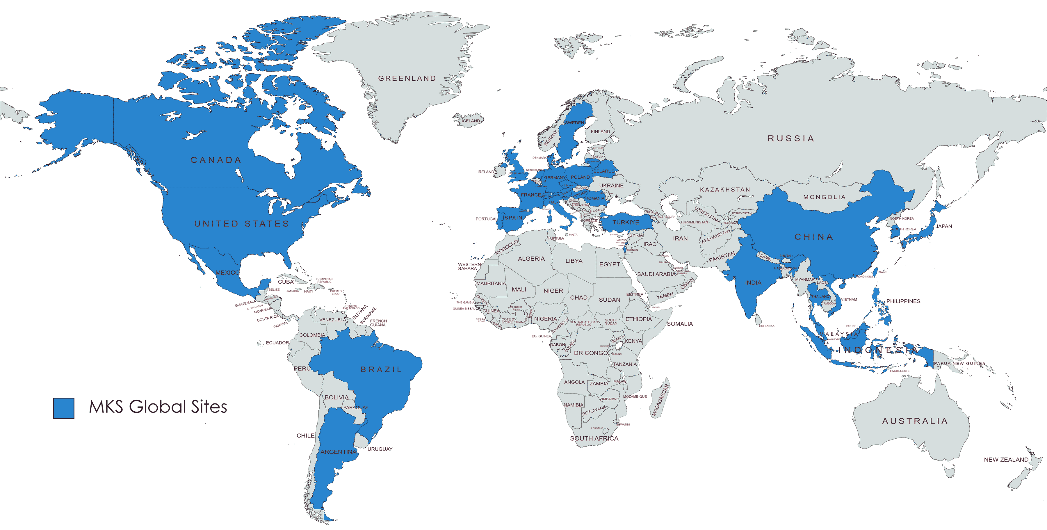 MKS global footprint map